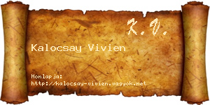 Kalocsay Vivien névjegykártya