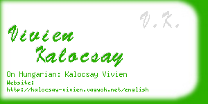 vivien kalocsay business card